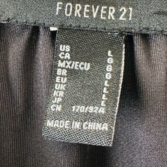 Forever 21 black silver long sleeve off-the-shoulder ruched mesh blouse top - Picture 7 of 7